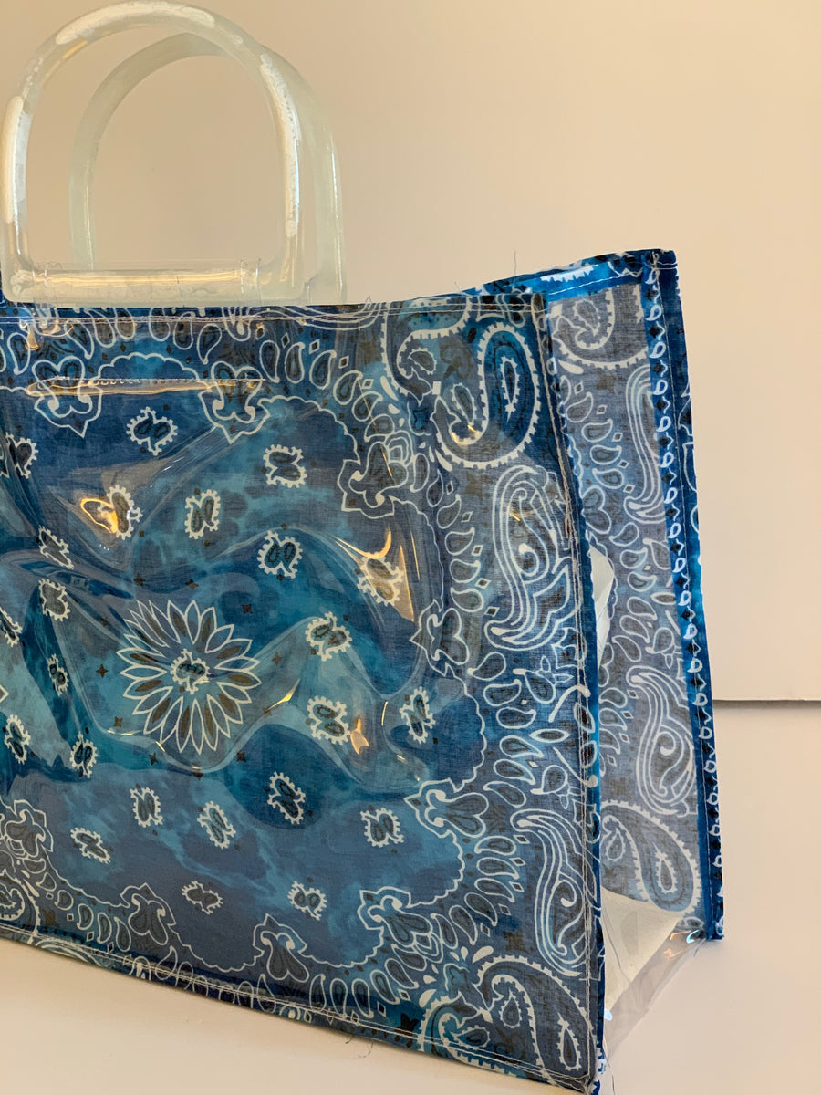 Bandana Beach bag - tie dye blue