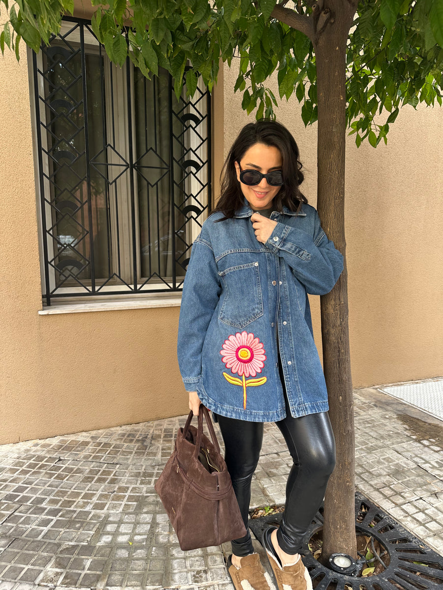 Denim shirt jacket