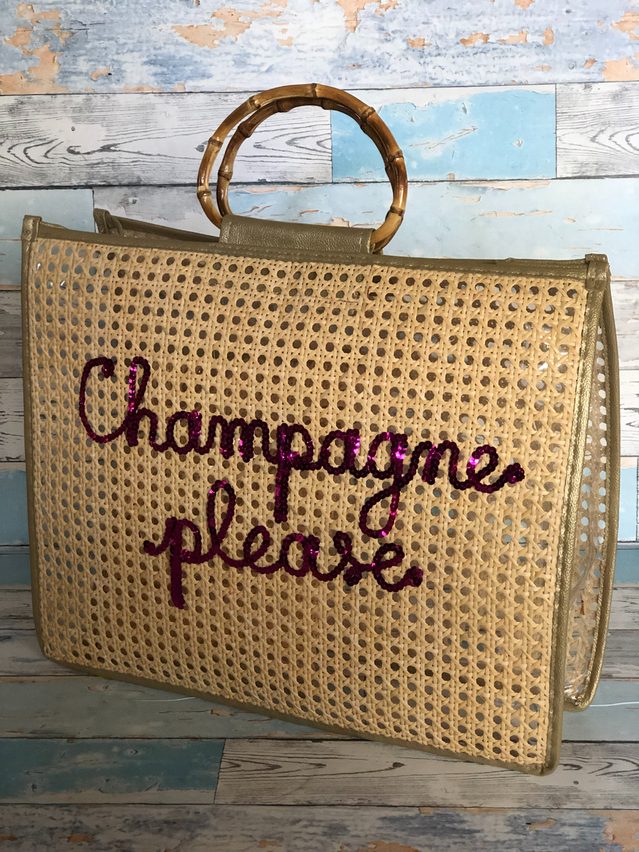 Lily beach bag-champagne please