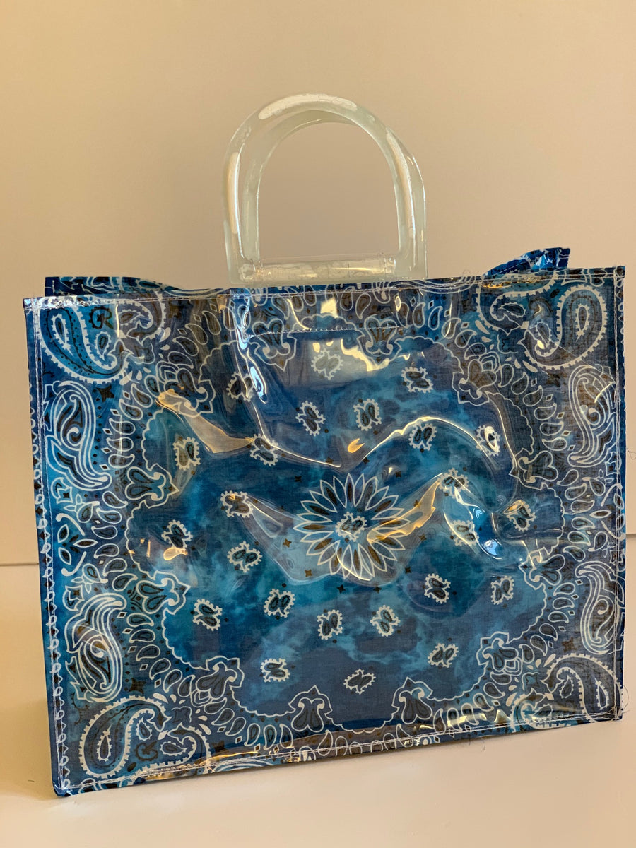 Bandana Beach bag - tie dye blue
