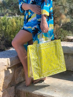 Bandana beach bag - yellow
