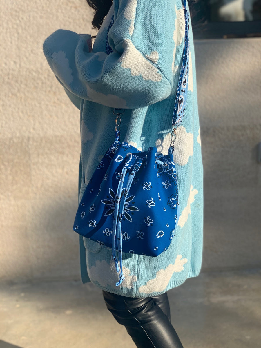 Bandana cross bag - double blue