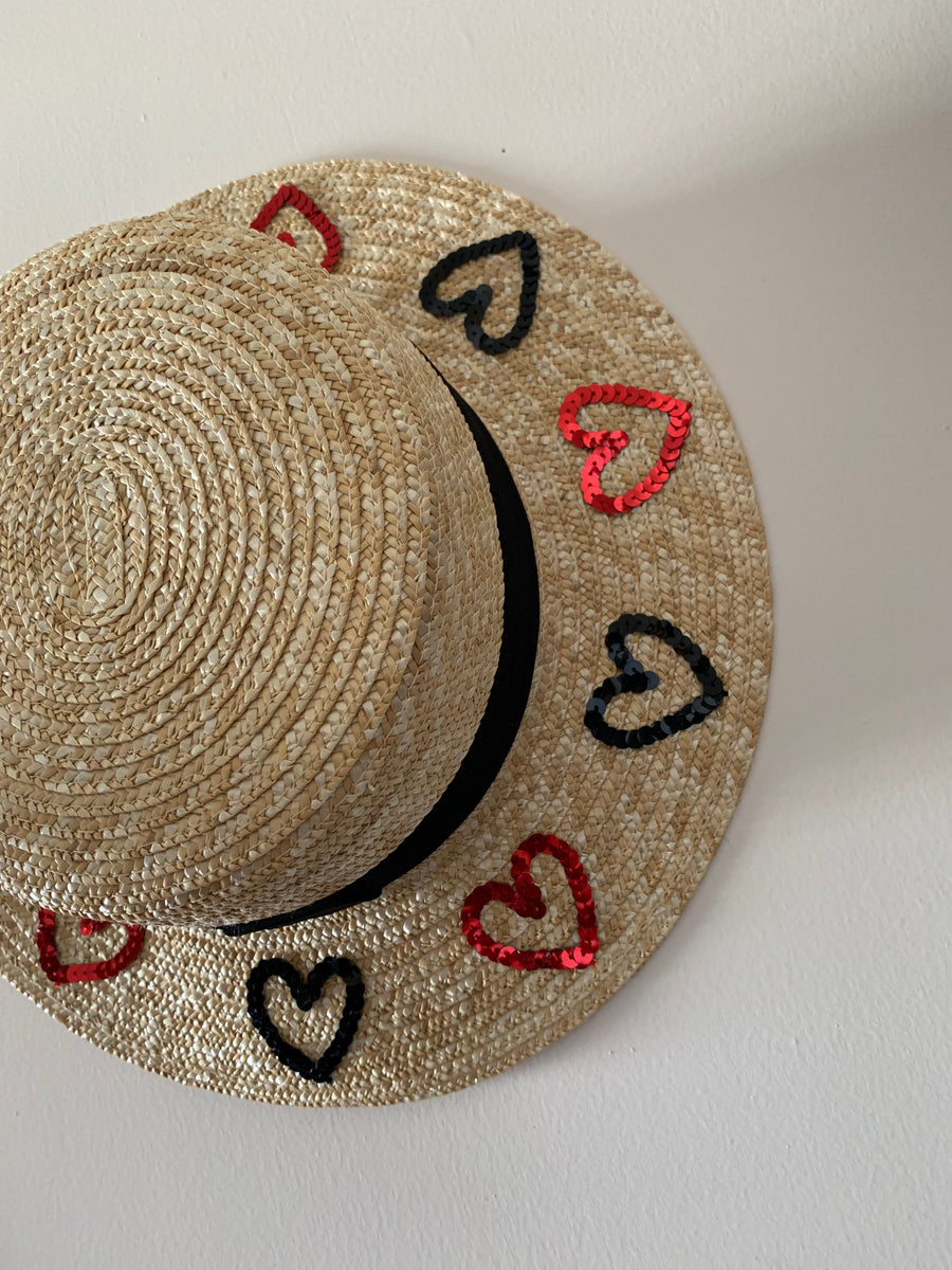 Boater hat -valentine